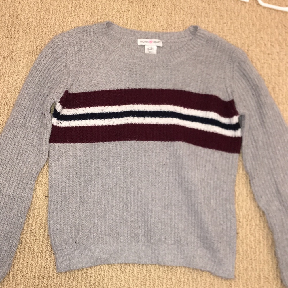 Red and Blue Stripe Sweater From Tillys